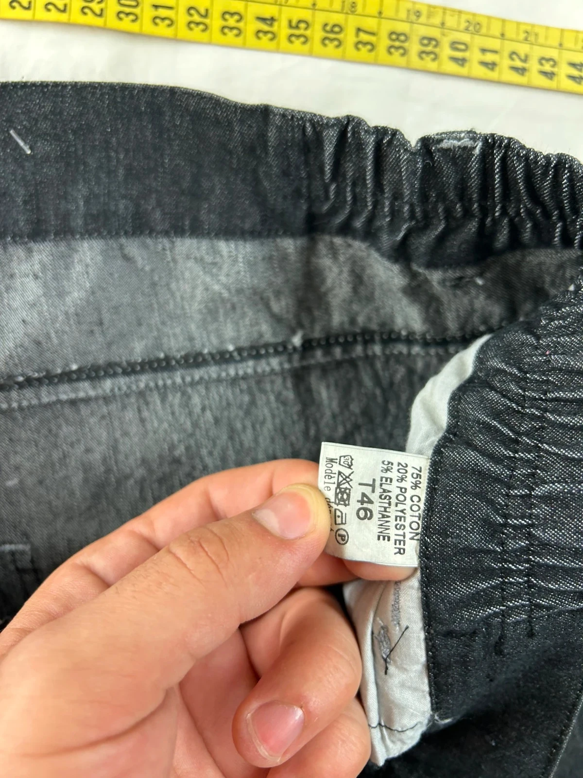 Calça jeans reta preta pom’cajou tamanho 46 nova – photo 12
